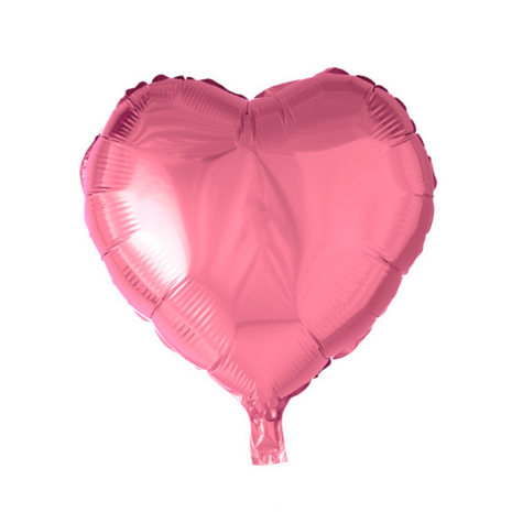 Roze Hart Folieballon, 46 cm