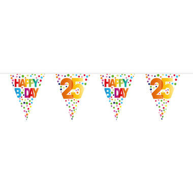 25 jaar Vlaggenlijn stippen Happy bday