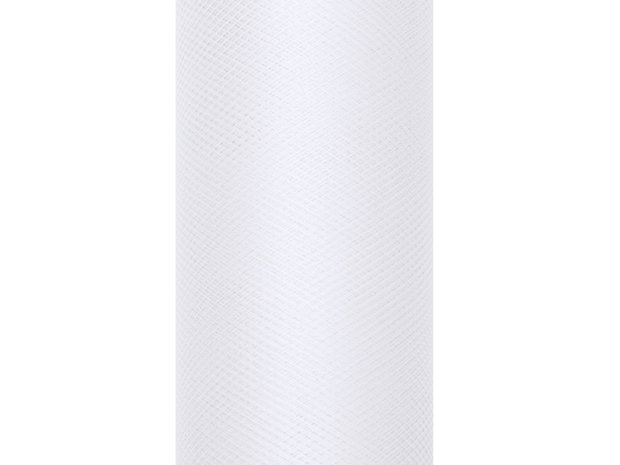 Tule Wit, 15cm breed, rol 9 m