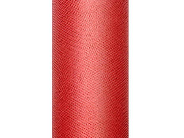 Tule Rood, 15cm breed, rol 9 m