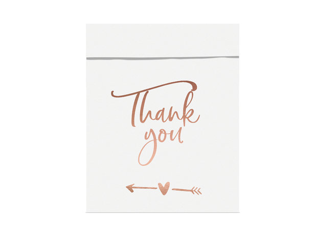 Uitdeelzakjes / giftbags Thank you rose gold