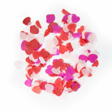 mix hartballonnen roze-rood-confetti