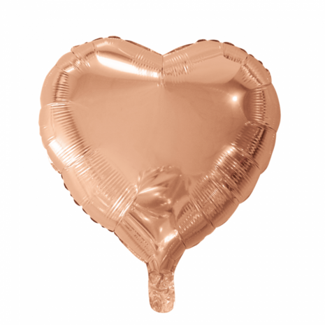 Rose Gold folieballon hartvorm, 18 inch