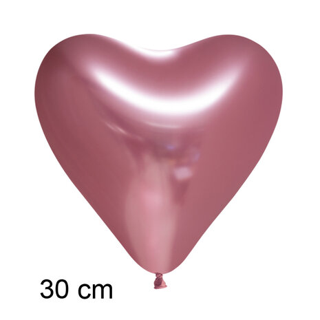 Chrome hart ballonnen roze mauve