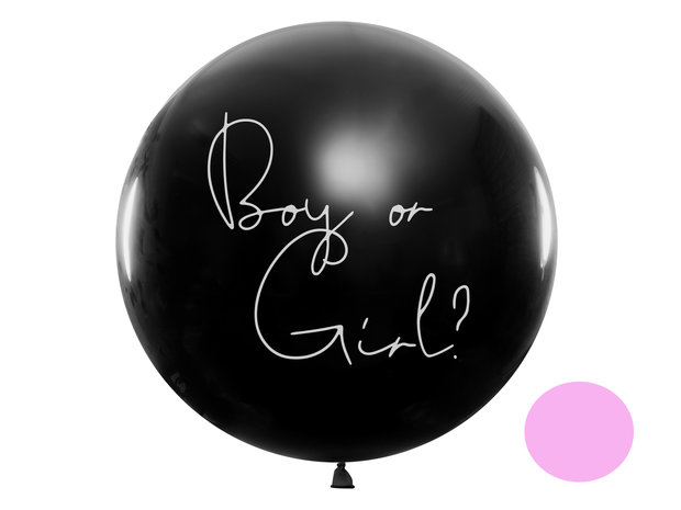 gender reveal confetti ballon, 1 m