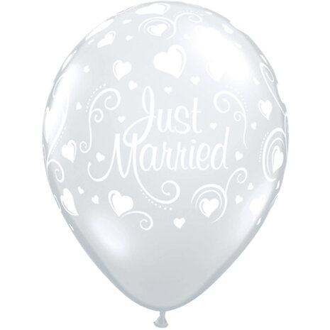 Just married transparant diamond clear, 28 cm