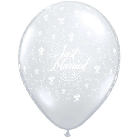 Just married transparant diamond clear, 41 cm / 16 inch