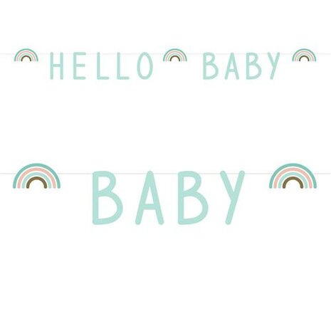 Letterslinger Hello baby, rainbow