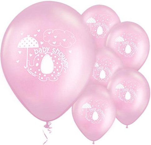 babyshower olifantje ballonnen roze