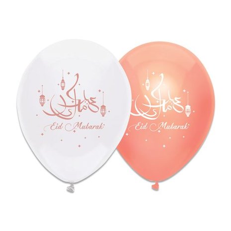 Eid Mubarak ballonnen, 6 stuks, 30cm