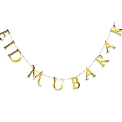 Eid Mubarak letterslinger, goud
