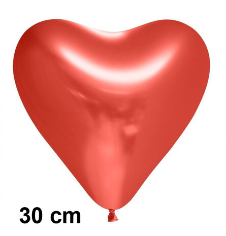 Chrome hart ballonnen rood