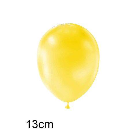 Geel metallic ballonnen 5 inch, 13cm