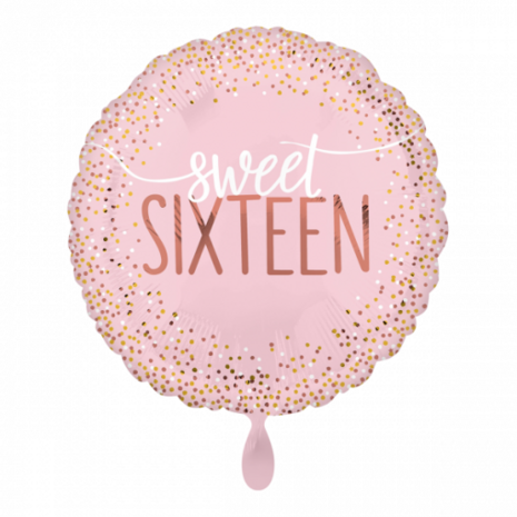 Sweet Sixteen folieballon blush, 43cm