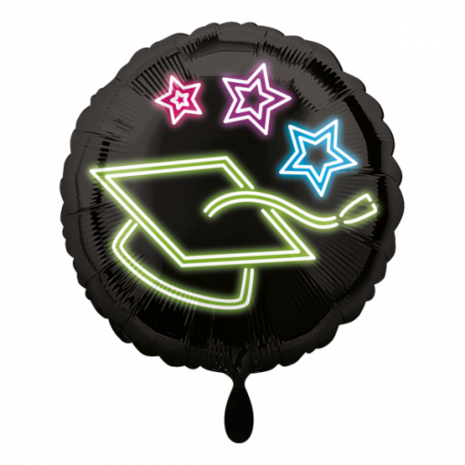 Geslaagd folieballon neon, 43cm