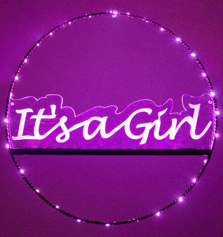 Its a Girl decoratie met licht