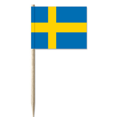 prikkers zweedse vlaggetjes