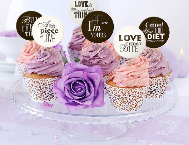 cupcake toppers Sweet love