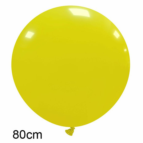 Geel XL ballon, 80 cm