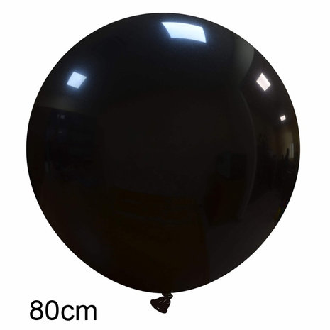 zwart xl ballon 80 cm