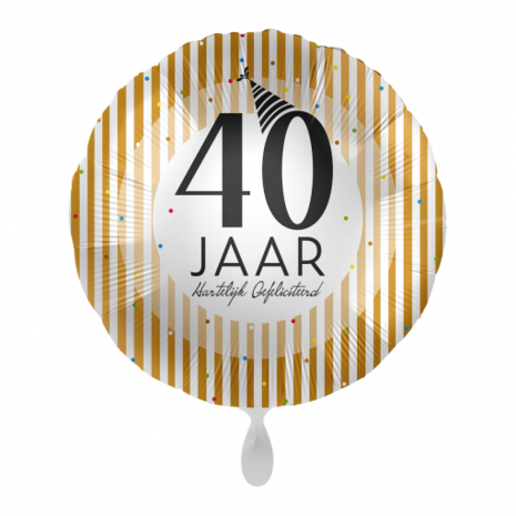 40 jaar folieballon, 43cm