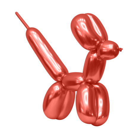 Chrome modelleer vouw ballonnen rood