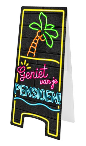 Pensioen waarschuwingsbord