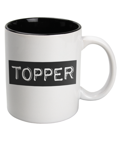 Cadeau mok Topper black &amp; white