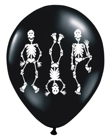 Halloween skelet ballonnen, 30 cm