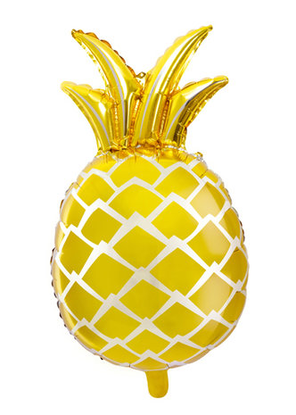 Pineapple goud folieballon, 63cm