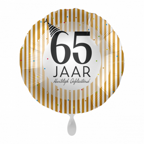 65 jaar folieballon, 43cm