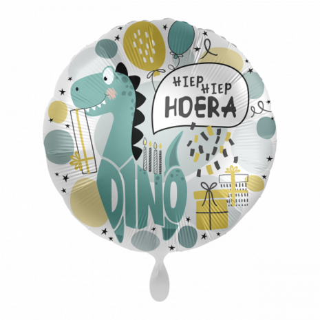 Dino verjaardag folieballon, 43 cm