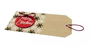 Kerst gifttags / stickers, 8 stuks