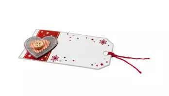 Kerst gifttags / stickers, 8 stuks