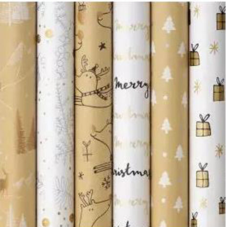 Kerst cadeaupapier Luxe, Christmas Times, rol 150 x 70 cm