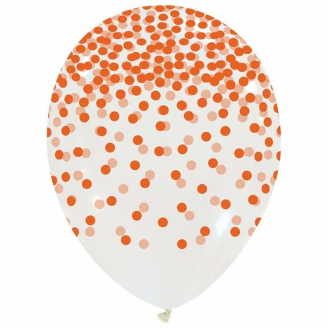 Confetti oranje opdruk