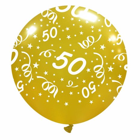 XL ballon 50 jaar goud, 65cm