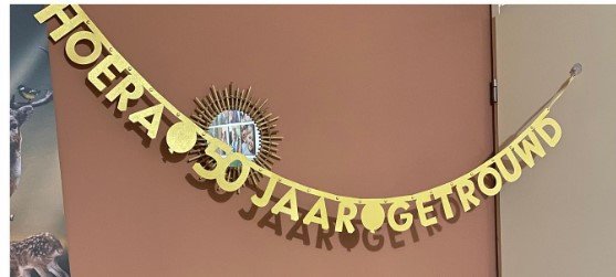 Letterslinger 50 jaar getrouwd, papier