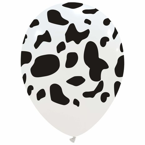 koe print ballonnen, 30 cm