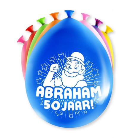 Ballonnen Abraham 50 jaar, 8 st