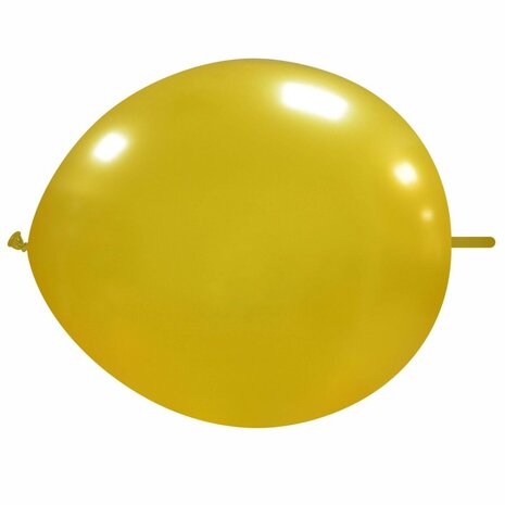 link / knoopballonnen goud, 30cm