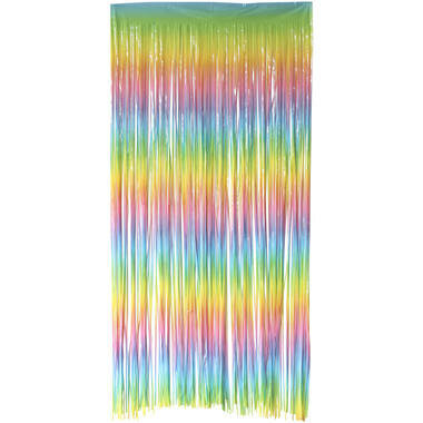 Party deurgordijn ombre pastel regenboog