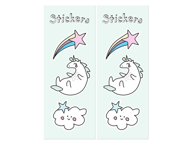 uitdeelzakjes Unicorn, 6 stuks