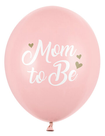 Mom to Be ballonnen roze, 30cm