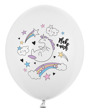 Unicorn ballonnen Make a Wish, 30cm