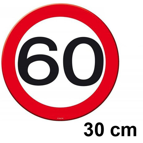 60 jaar huldebordje, 30 cm