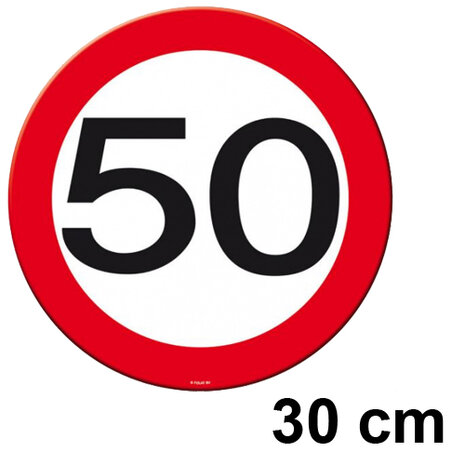 50 jaar huldebordje, 30 cm