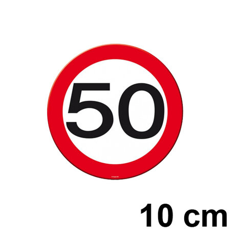 50 jaar mini huldebordje, 10 cm