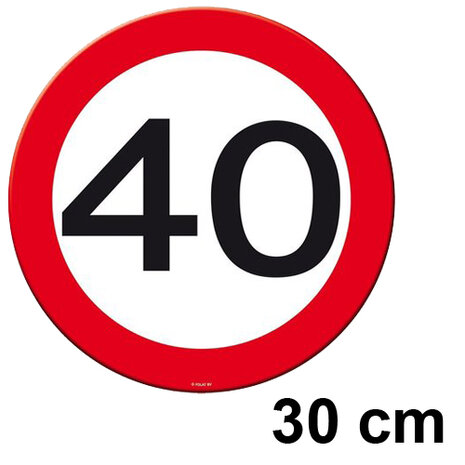 40 jaar huldebordje, 30 cm