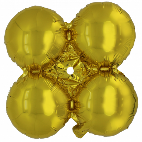 cluster folieballon goud rond, 23cm